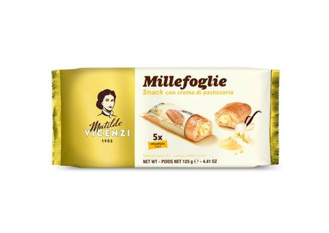 Matilde Vicenzi Millefoglie Snack con crema pasticciera Italienisches Vanille-Millefoglie-Gebäck