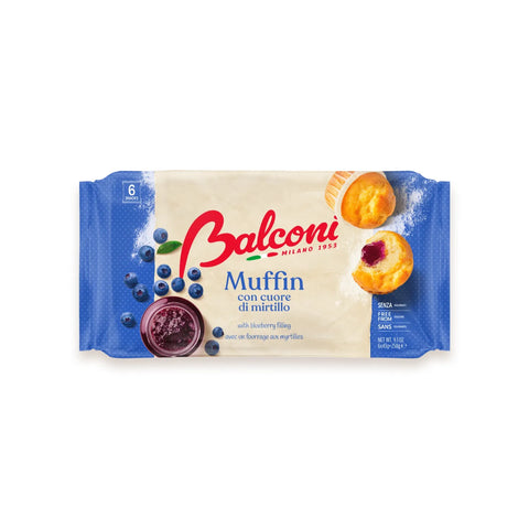 Balconi Muffin Mirtilli weicher italienischer Muffin mit Blaubeerfüllung