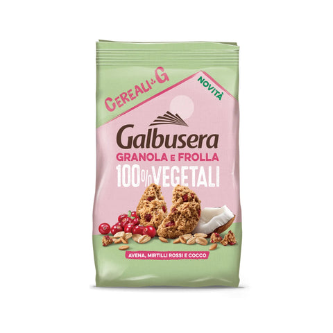 Galbusera Granola Cocco Mirtilli Knusperkekse mit Hafer Kokos und Cranberries