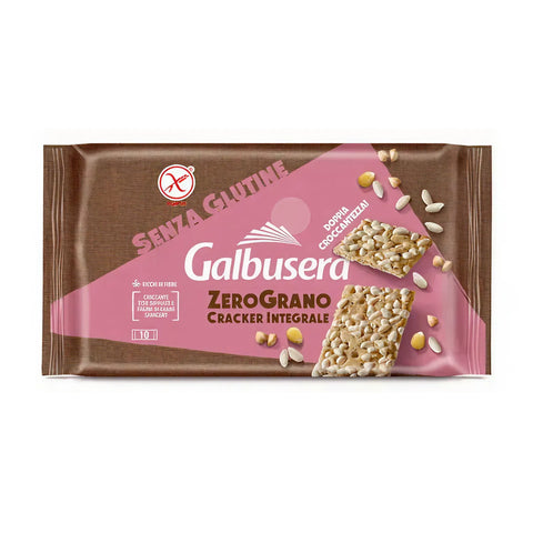 Galbusera Zerograno glutenfreie Cracker aus Mais und Reis knuspriges italienisches Gebäck 320 g Packung