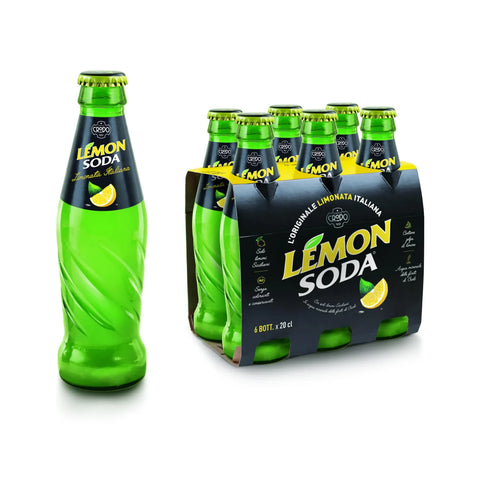Lemonsoda 6×200 ml italienische Zitronenlimonade im Glas