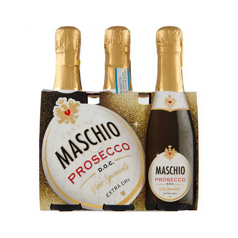 Cantine Maschio Prosecco Extra Dry DOC Mini 3×20 cl italienischer Prosecco im Mini-Format