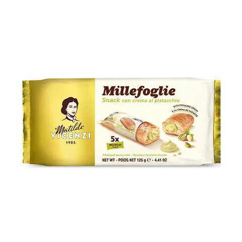 Millefoglie Snack Pistacchio italienisches Blätterteig-Gebäck mit Pistaziencreme