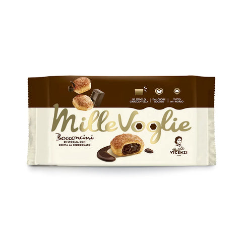 MilleVoglie Cioccolato 100 g italienisches Schokoladen-Blätterteig-Gebäck