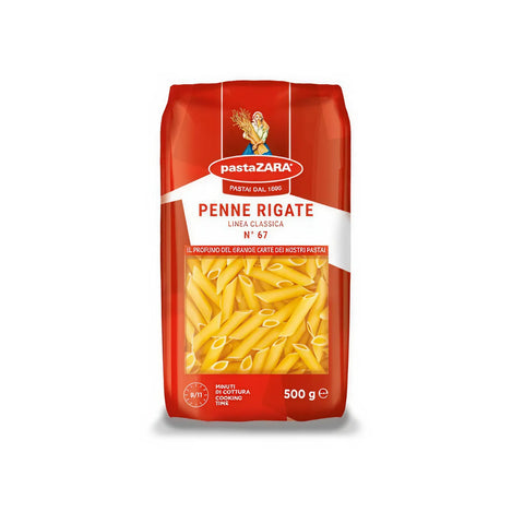 Pasta Zara Penne Rigate italienische Hartweizengrieß-Pasta