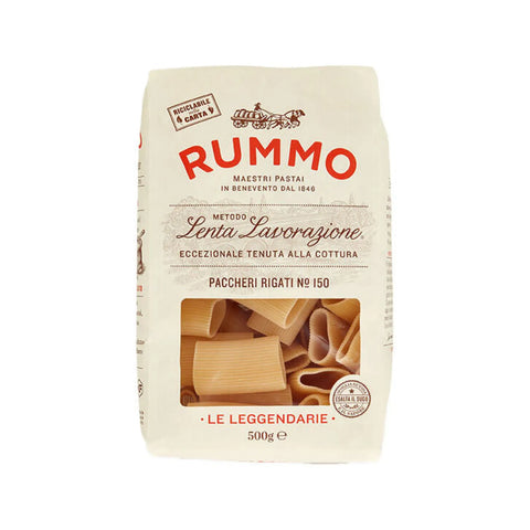 Rummo Paccheri Rigati große gerillte Röhrennudeln aus Hartweizen