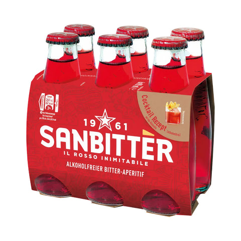 San Bitter 6er Pack italienisches alkoholfreies Bitter-Getränk