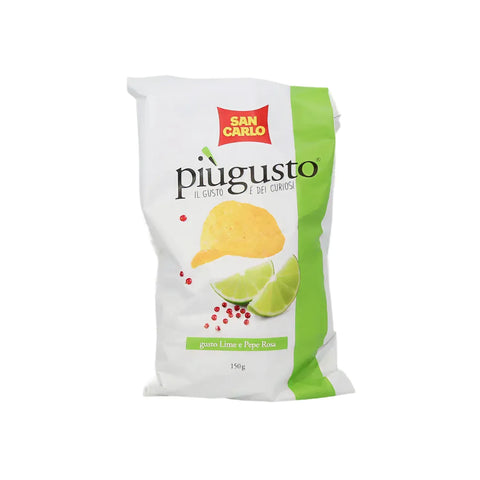 San Carlo Più Gusto Lime e Pepe Rosa knusprige Kartoffelchips im Multi-Pack