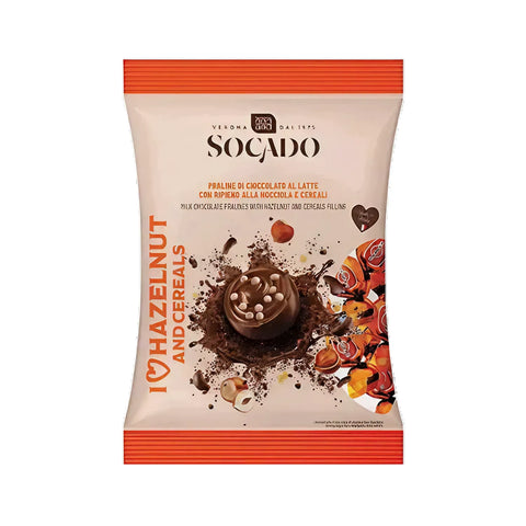 Socado Praline Nocciola italienische Milchschokoladenpralinen mit Haselnussfüllung