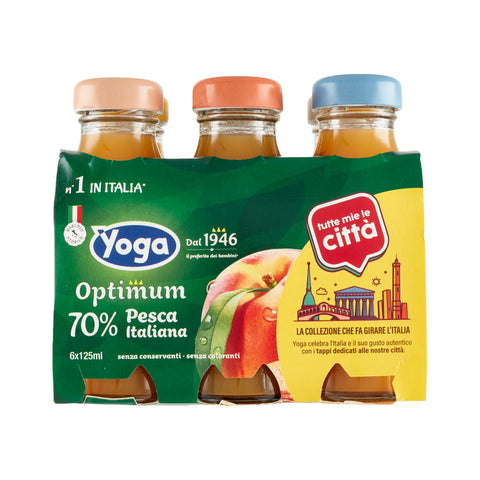 Yoga Succo Pesca 6×1 L italienischer Pfirsich-Fruchtsaft
